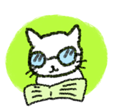 The cat which drew with a crayon sticker #3011390