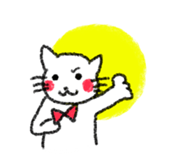 The cat which drew with a crayon sticker #3011394