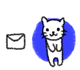 The cat which drew with a crayon sticker #3011395