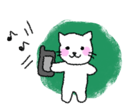 The cat which drew with a crayon sticker #3011396