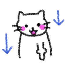 The cat which drew with a crayon sticker #3011398