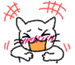 The cat which drew with a crayon sticker #3011401