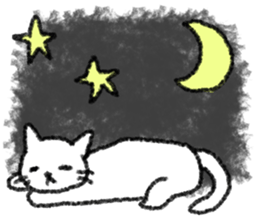 The cat which drew with a crayon sticker #3011403