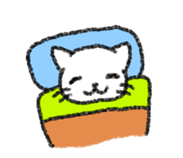 The cat which drew with a crayon sticker #3011404