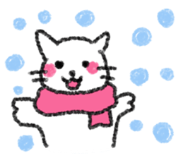 The cat which drew with a crayon sticker #3011408