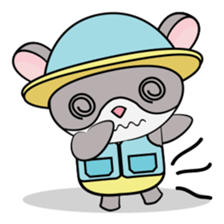 Hamster and Fish sticker #3011420