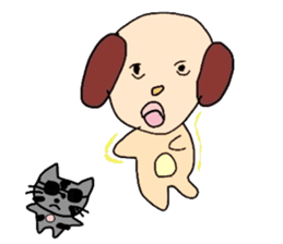 cat&dog mocoshiever. sticker #3012013