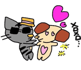cat&dog mocoshiever. sticker #3012028