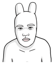 The Rabbit Human sticker #3012691