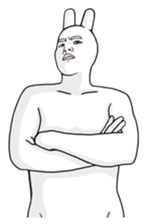 The Rabbit Human sticker #3012694