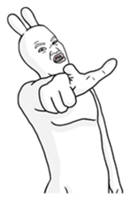 The Rabbit Human sticker #3012695