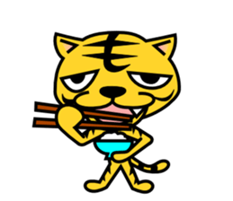 A lovely tiger Sticker sticker #3012954