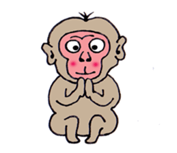 Jie monkey sticker #3013021