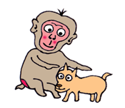 Jie monkey sticker #3013040