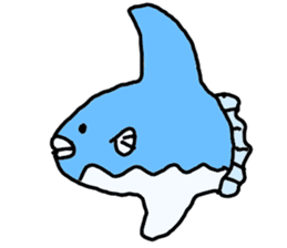 Mr. mambo of an ocean sunfish sticker #3013571