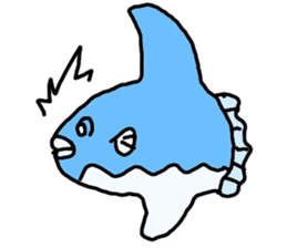 Mr. mambo of an ocean sunfish sticker #3013572