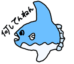 Mr. mambo of an ocean sunfish sticker #3013574