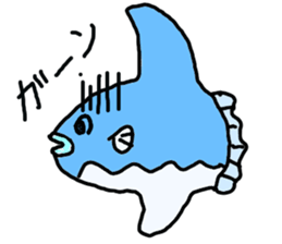 Mr. mambo of an ocean sunfish sticker #3013578
