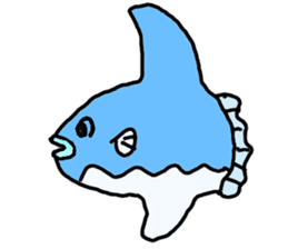 Mr. mambo of an ocean sunfish sticker #3013579