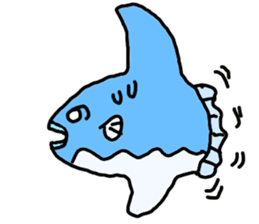 Mr. mambo of an ocean sunfish sticker #3013583