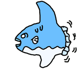 Mr. mambo of an ocean sunfish sticker #3013583
