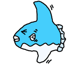 Mr. mambo of an ocean sunfish sticker #3013586