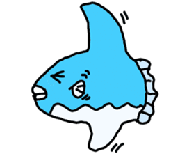 Mr. mambo of an ocean sunfish sticker #3013586