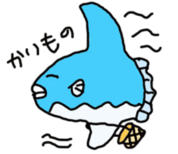 Mr. mambo of an ocean sunfish sticker #3013589