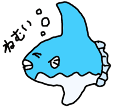 Mr. mambo of an ocean sunfish sticker #3013590