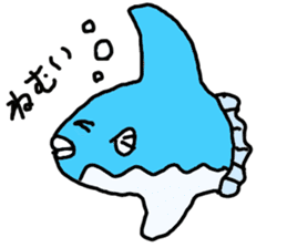 Mr. mambo of an ocean sunfish sticker #3013590
