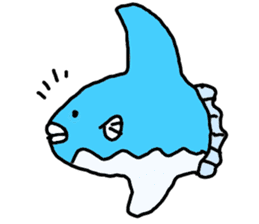 Mr. mambo of an ocean sunfish sticker #3013591