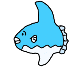 Mr. mambo of an ocean sunfish sticker #3013592