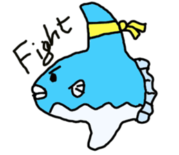 Mr. mambo of an ocean sunfish sticker #3013593