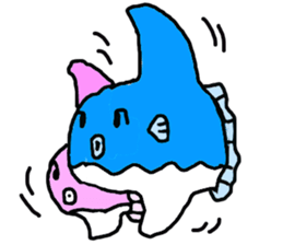 Mr. mambo of an ocean sunfish sticker #3013601