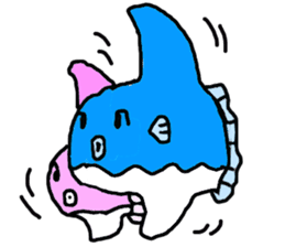 Mr. mambo of an ocean sunfish sticker #3013601