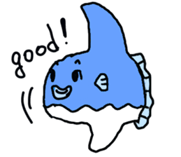 Mr. mambo of an ocean sunfish sticker #3013603