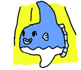 Mr. mambo of an ocean sunfish sticker #3013604