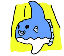 Mr. mambo of an ocean sunfish sticker #3013604