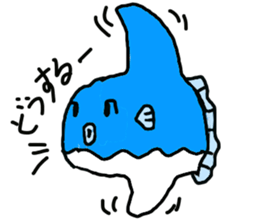Mr. mambo of an ocean sunfish sticker #3013605
