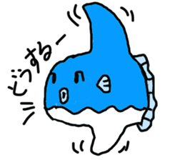 Mr. mambo of an ocean sunfish sticker #3013605
