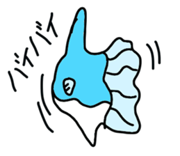 Mr. mambo of an ocean sunfish sticker #3013606
