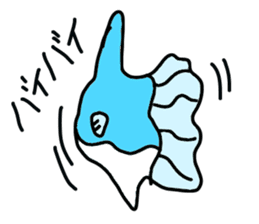 Mr. mambo of an ocean sunfish sticker #3013606