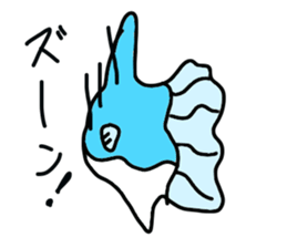 Mr. mambo of an ocean sunfish sticker #3013608