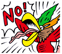 Bird  man Michiko sticker #3013660