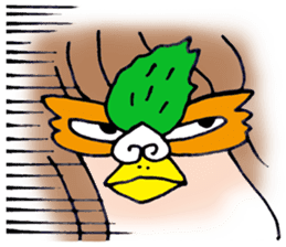 Bird  man Michiko sticker #3013669