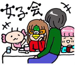 Bird  man Michiko sticker #3013690