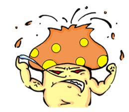 mushroom&kimchi rice cake sticker #3013898