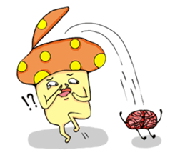 mushroom&kimchi rice cake sticker #3013899