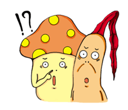 mushroom&kimchi rice cake sticker #3013925