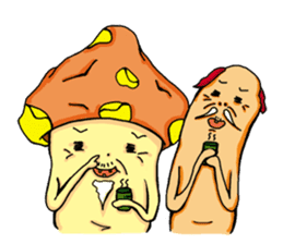 mushroom&kimchi rice cake sticker #3013927